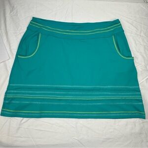Title Nine Grand Slam Golf/Pickleball/Athleisure Diamalete Turquoise Skirt XL